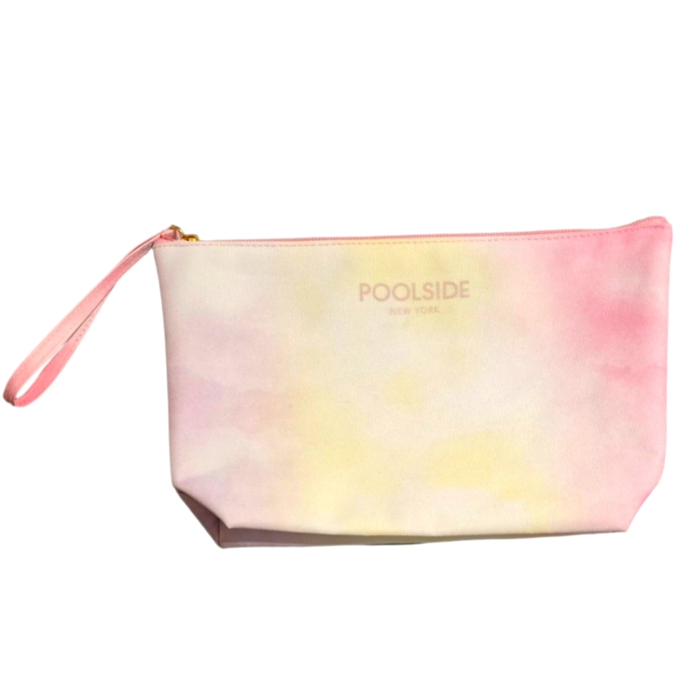 EUC Poolside New York Tie-Dye Pouch Wristlet Water Resistant Cotton Candy